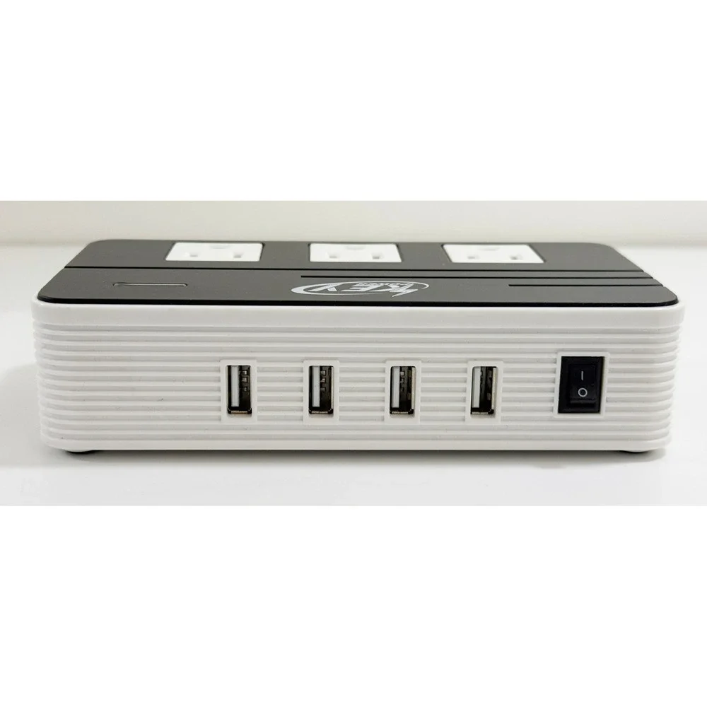 Key Power Travel Adapter Power Converter OS White 200W LXC200W 4 USB Ports